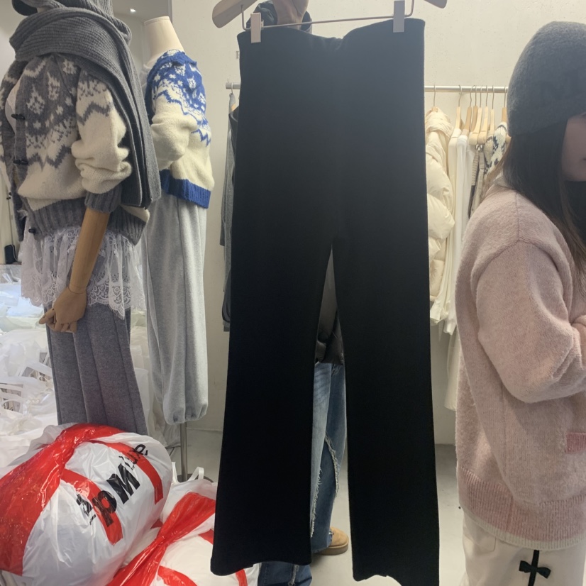 FOUNDATION韓國直郵女裝新款職業推薦人氣真品時尚休閑褲加絨FOUNDATION休閑褲