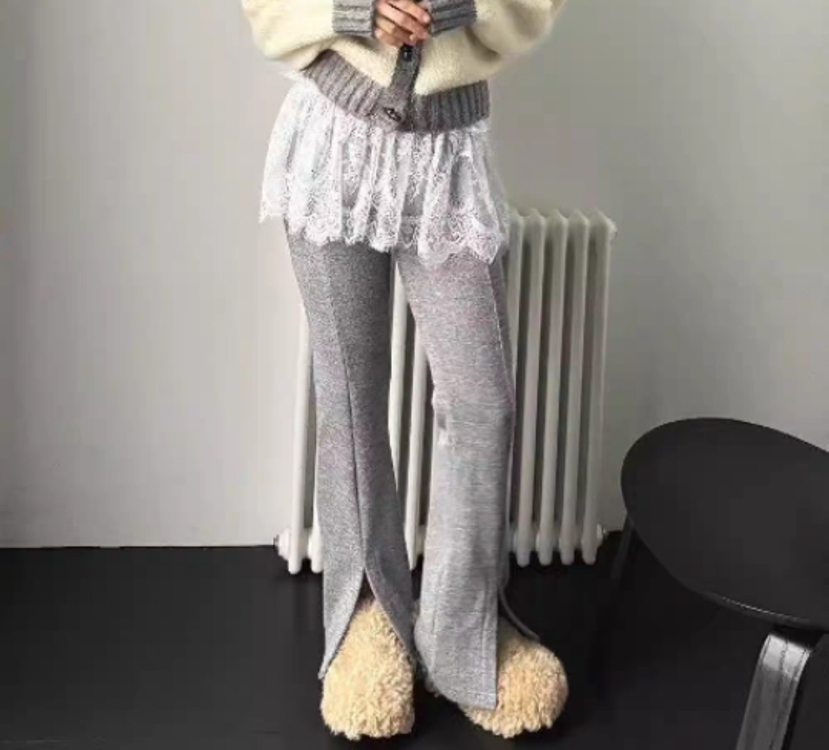 FOUNDATION韓國直郵女裝新款職業推薦人氣真品時尚休閑褲加絨FOUNDATION休閑褲