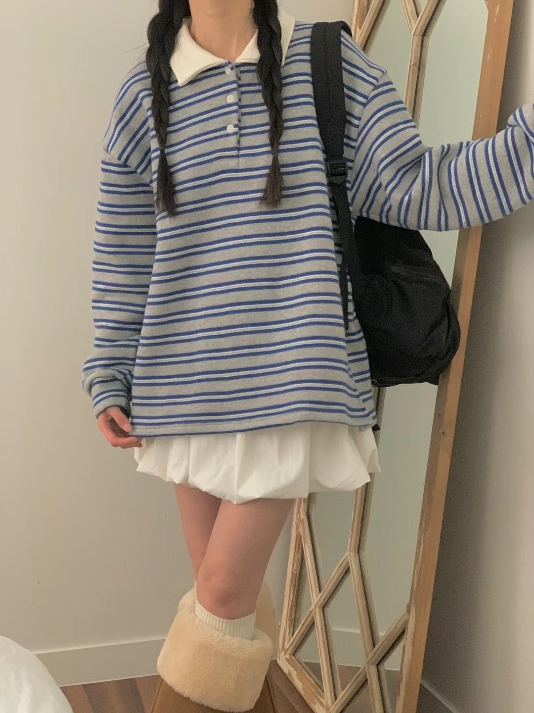 OBE東大門實拍女士新款24秋冬熱賣人氣休閑推薦職業衛衣加絨OBE衛衣