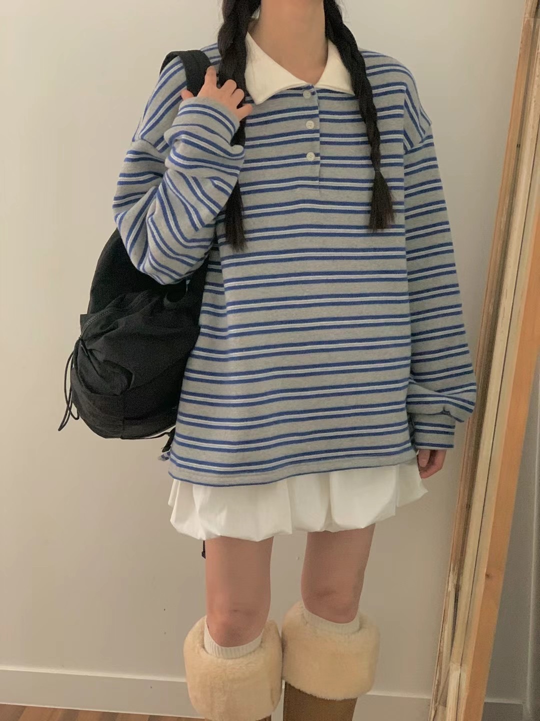 OBE東大門實拍女士新款24秋冬熱賣人氣休閑推薦職業衛衣加絨OBE衛衣圖色3