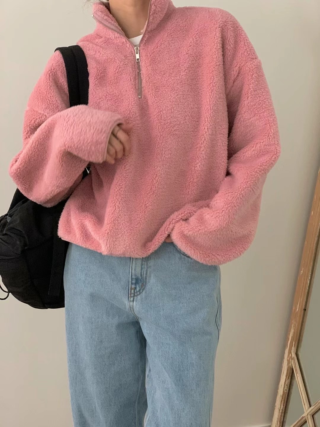 OBE東大門實拍女士新品熱賣24秋冬人氣休閑時尚推薦職業衛衣OBE衛衣圖色2
