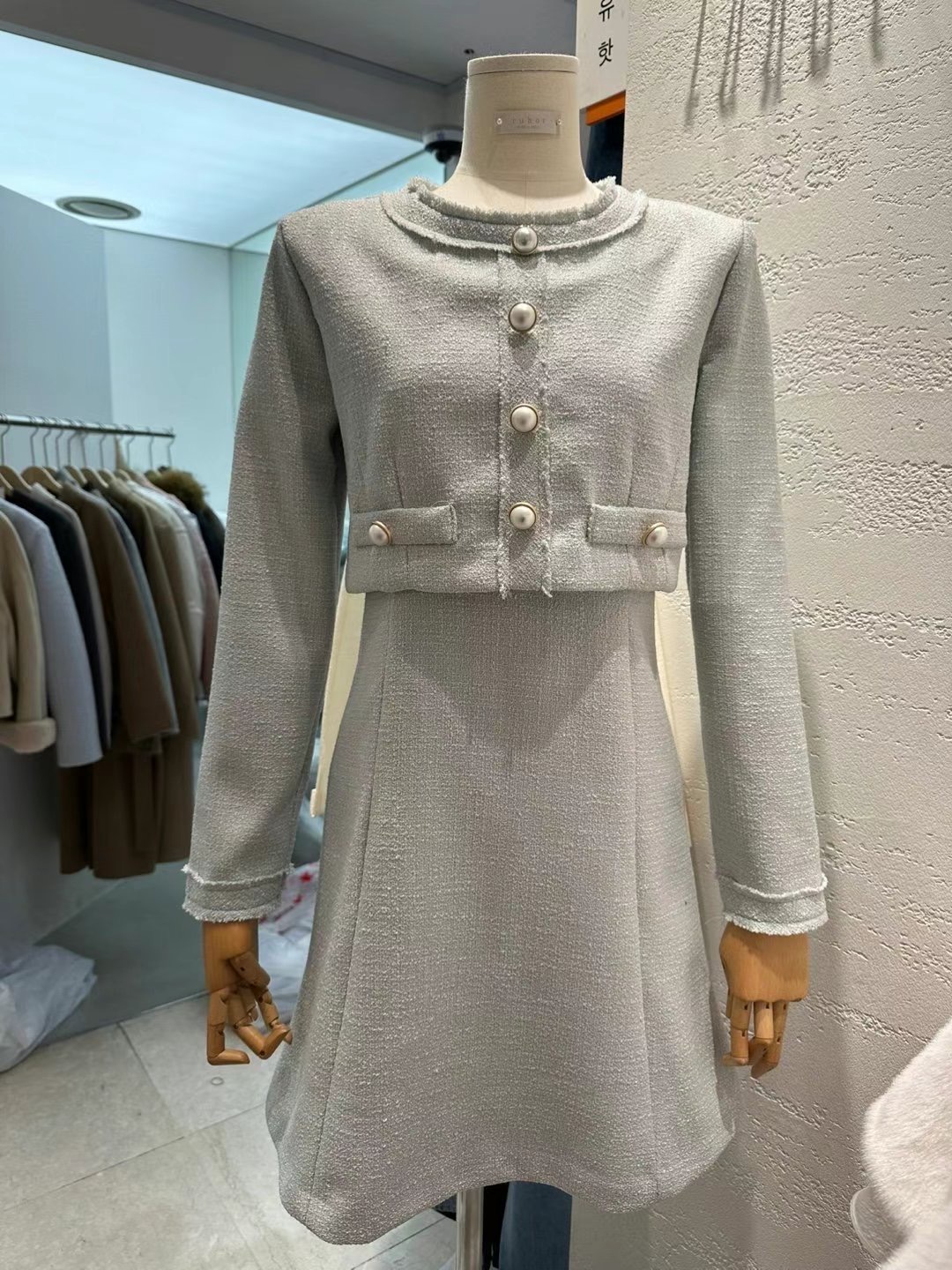 EEYOU韓國代購女裝新款職業真品推薦時尚人氣24秋冬熱賣連衣裙EEYOU連衣裙