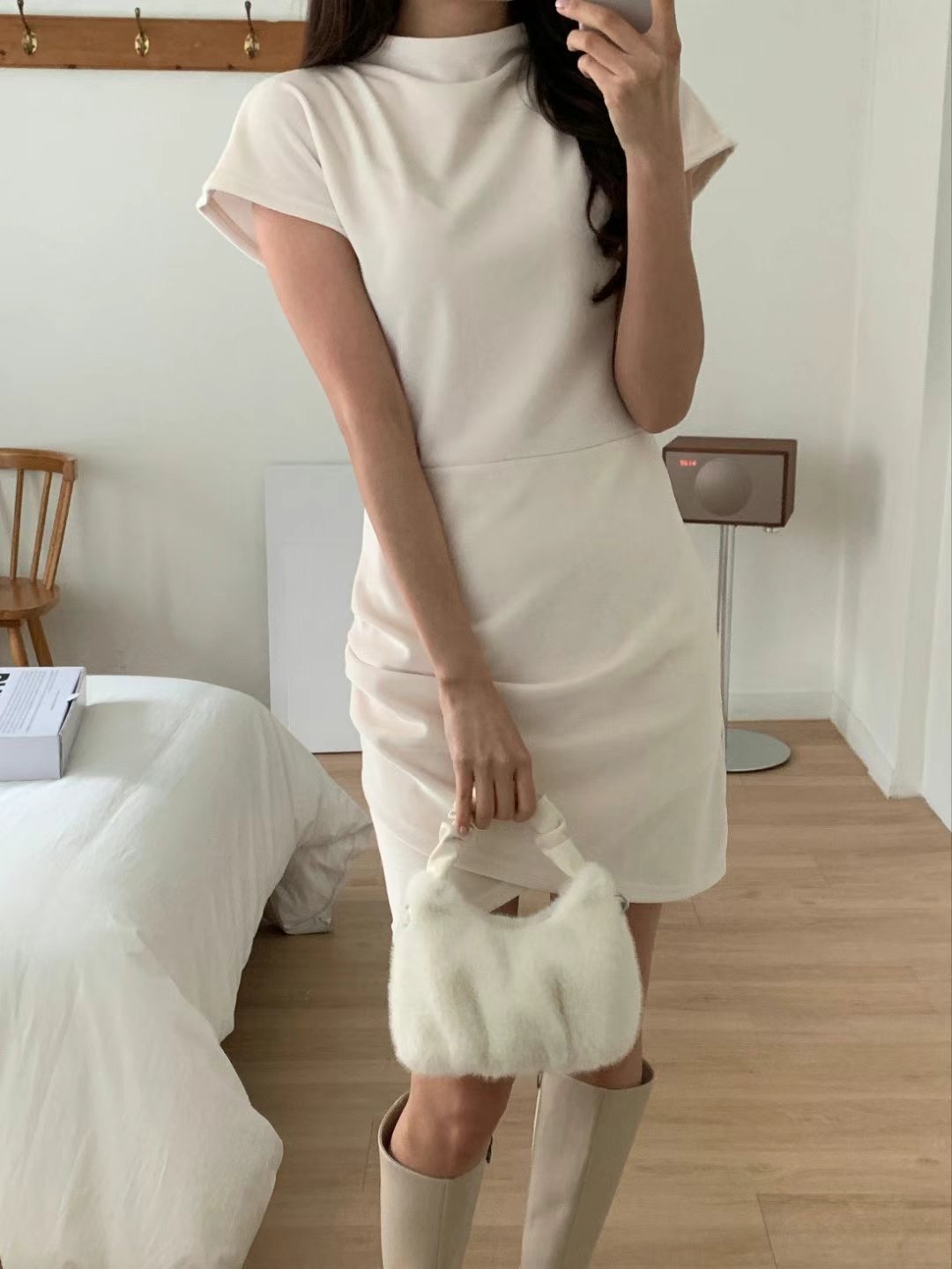 EEYOU東大門實拍女裝新款熱賣推薦真品24秋冬時尚職業連衣裙EEYOU連衣裙