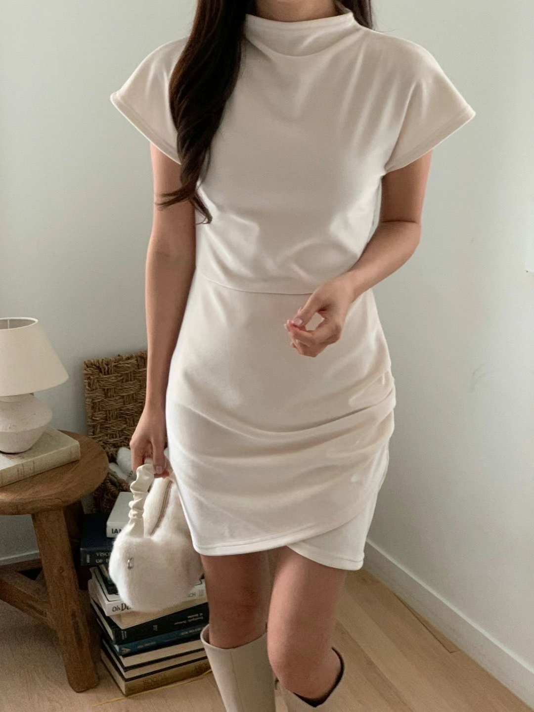 EEYOU東大門實拍女裝新款熱賣推薦真品24秋冬時尚職業連衣裙EEYOU連衣裙
