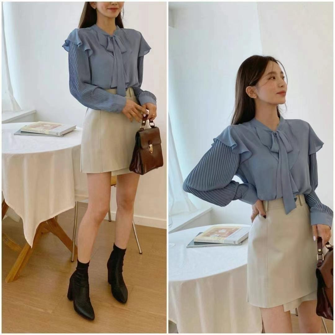 OLIVIA東大門代購女裝新品推薦人氣真品休閑職業襯衫蕾絲衫OLIVIA襯衫/蕾絲衫