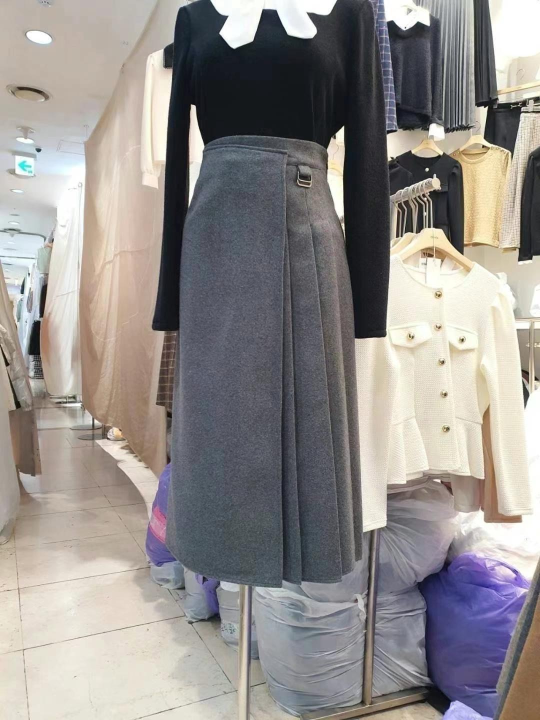 OLIVIA東大門代購女裝新款人氣時尚熱賣真品24秋冬半身裙中短裙OLIVIA半身裙/中短裙圖色2