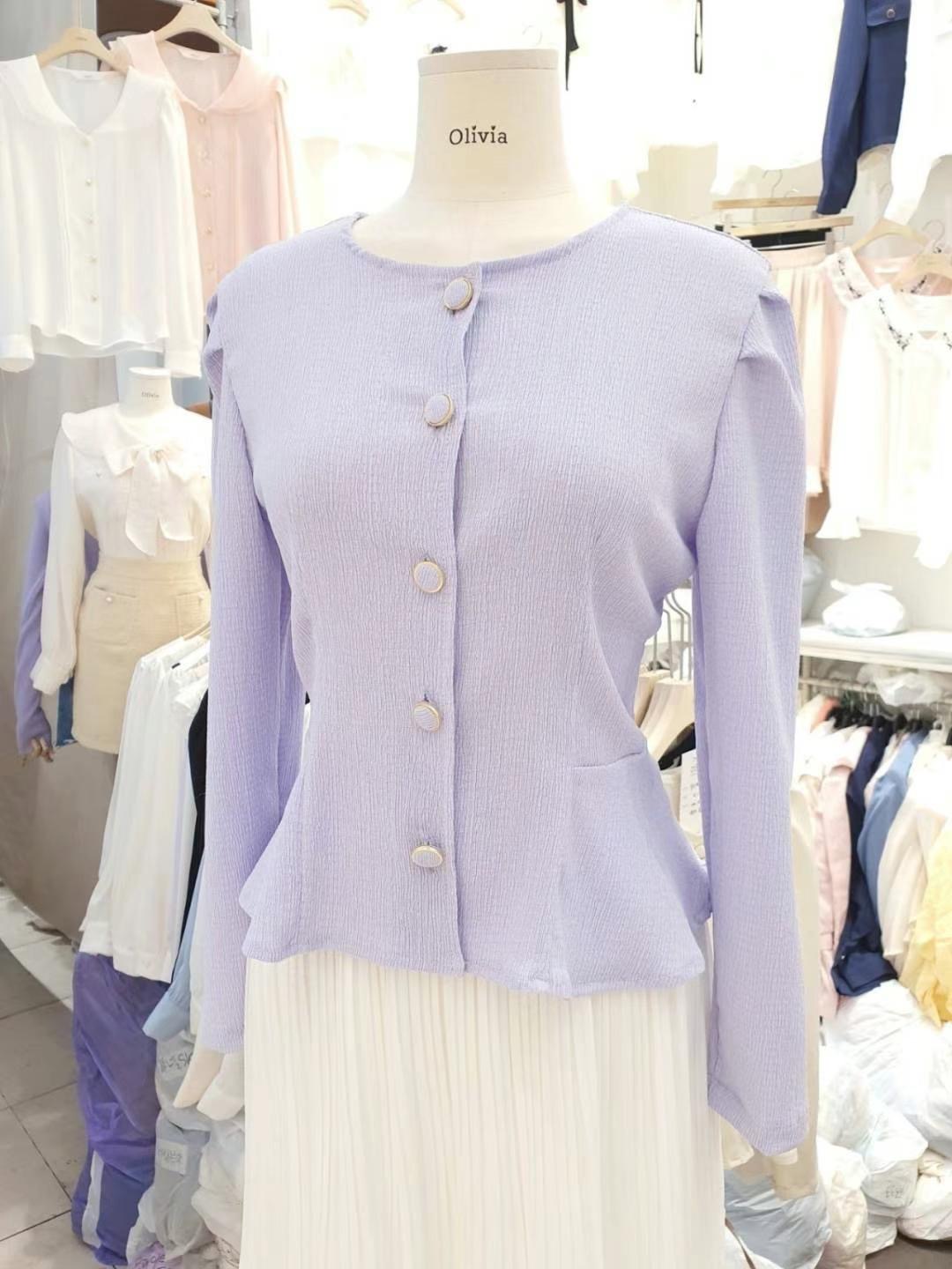 OLIVIA東大門直郵女士新品人氣熱賣24秋冬時尚職業襯衫蕾絲衫OLIVIA襯衫/蕾絲衫