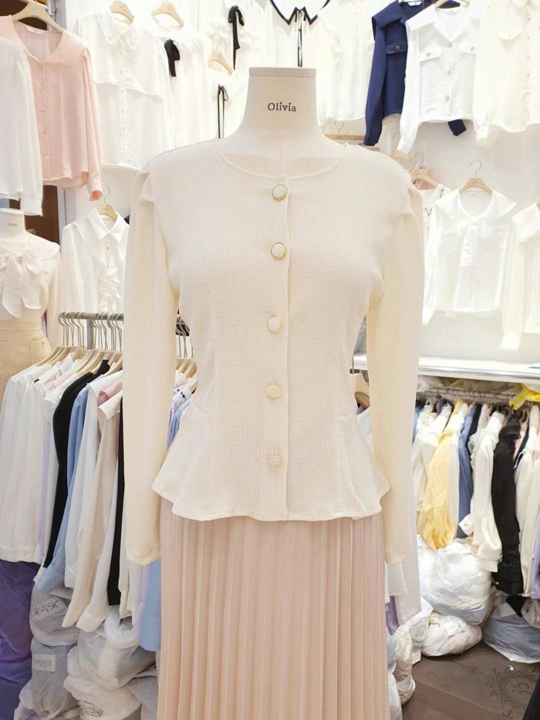 OLIVIA東大門直郵女士新品人氣熱賣24秋冬時尚職業襯衫蕾絲衫OLIVIA襯衫/蕾絲衫圖色2