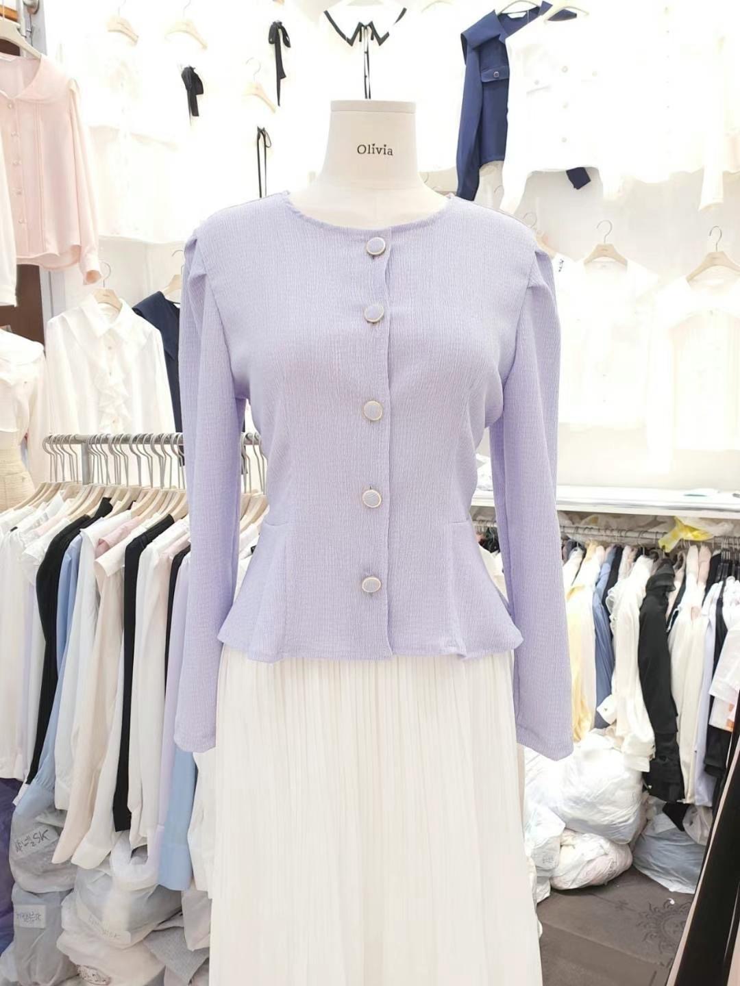 OLIVIA東大門直郵女士新品人氣熱賣24秋冬時尚職業襯衫蕾絲衫OLIVIA襯衫/蕾絲衫圖色4