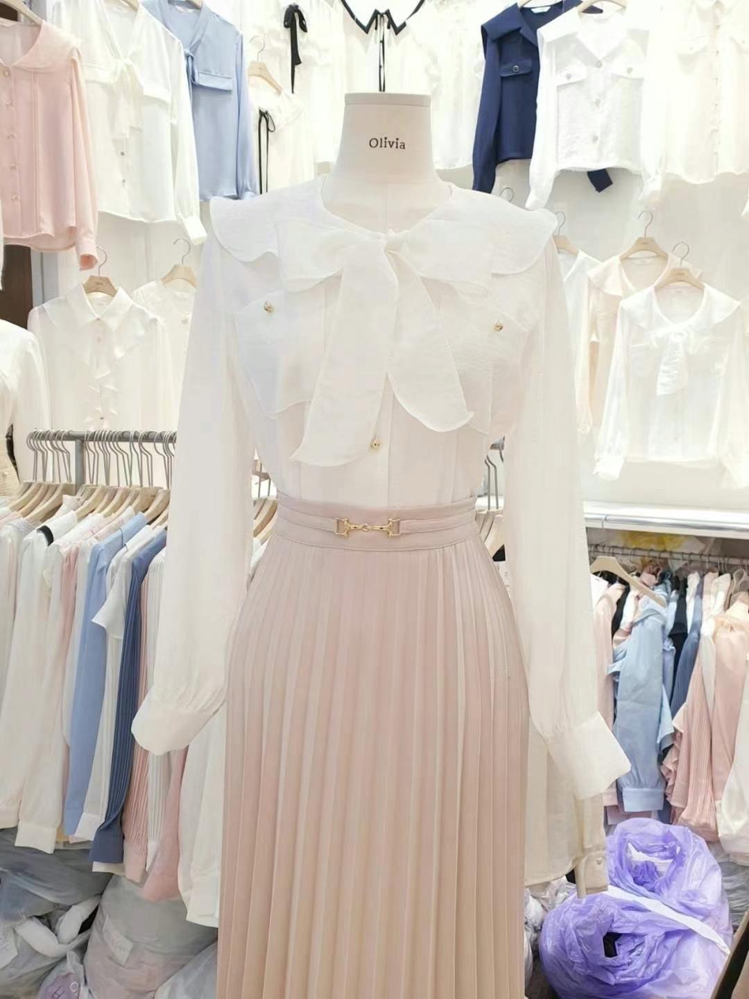 OLIVIA韓國直郵女裝新品時尚熱賣人氣職業真品24秋冬襯衫蕾絲衫OLIVIA襯衫/蕾絲衫圖色3