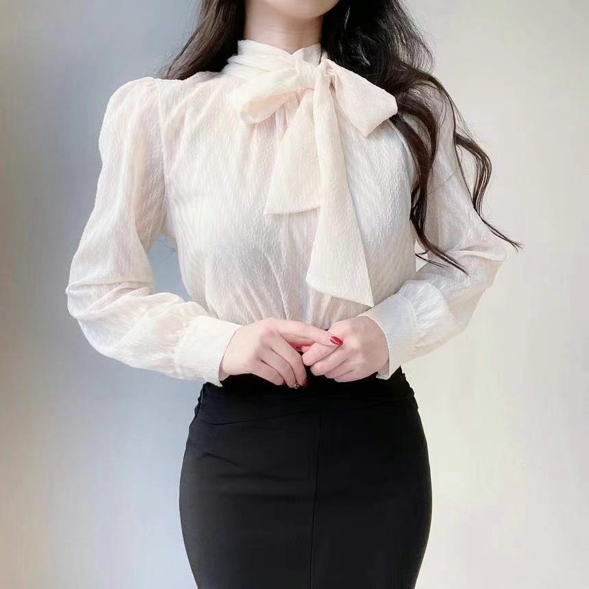 OLIVIA東大門代購女士新品人氣24秋冬職業推薦真品襯衫蕾絲衫OLIVIA襯衫/蕾絲衫圖色3