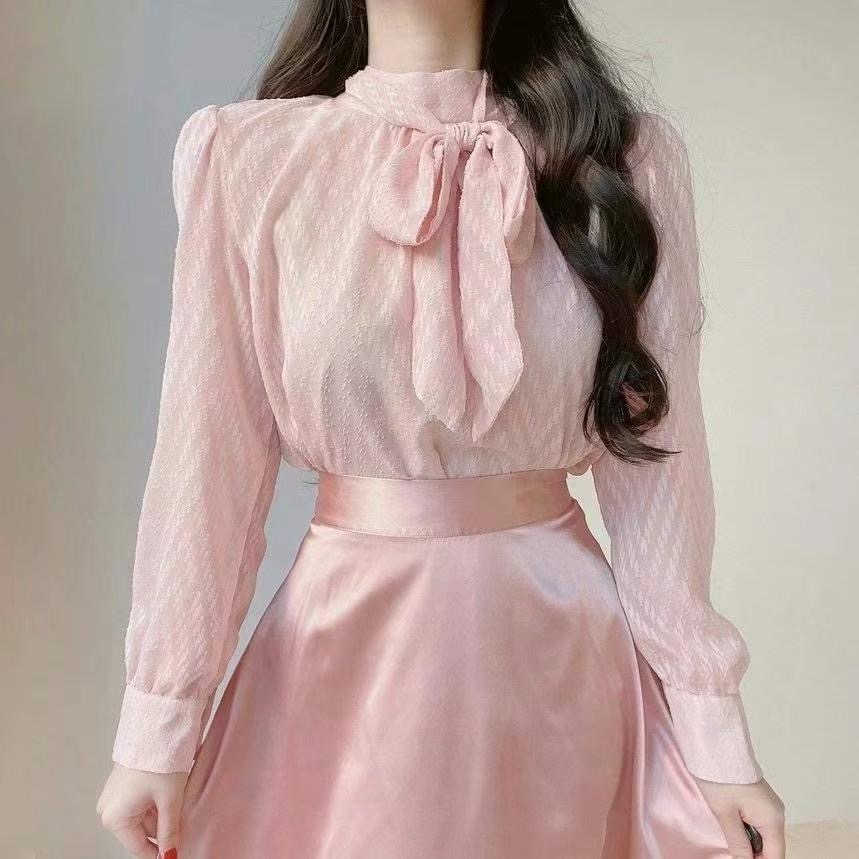 OLIVIA東大門代購女士新品人氣24秋冬職業推薦真品襯衫蕾絲衫OLIVIA襯衫/蕾絲衫圖色4