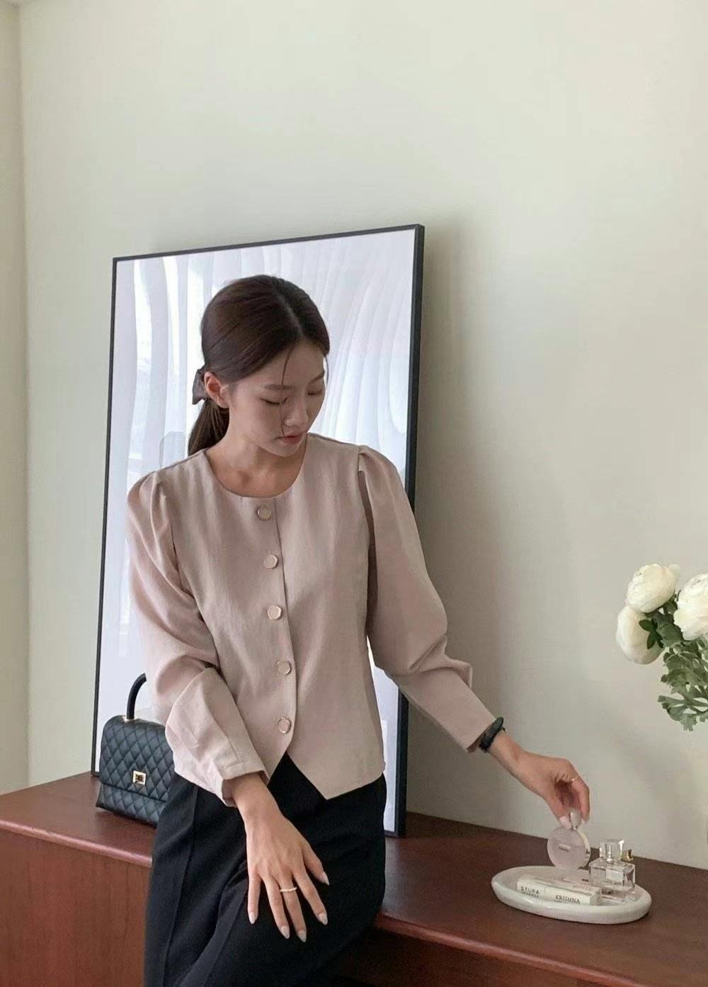 OLIVIA韓國直郵女裝新品熱賣時尚真品休閑職業推薦襯衫蕾絲衫OLIVIA襯衫/蕾絲衫圖色2