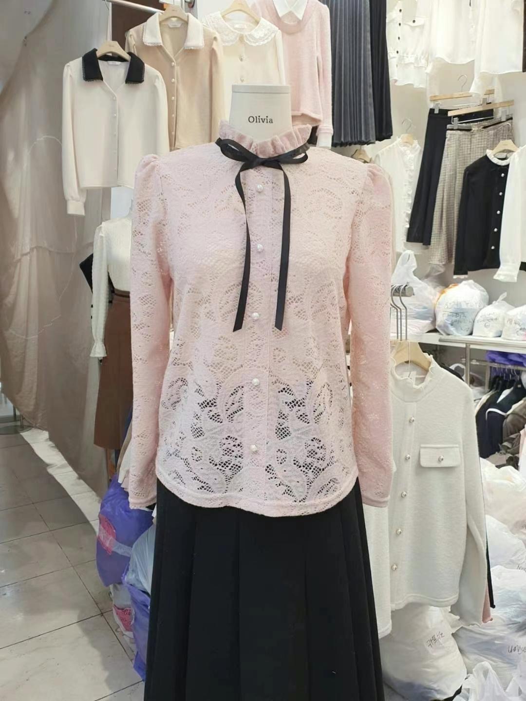 OLIVIA東大門實拍女裝新款職業熱賣推薦人氣真品襯衫蕾絲衫OLIVIA襯衫/蕾絲衫
