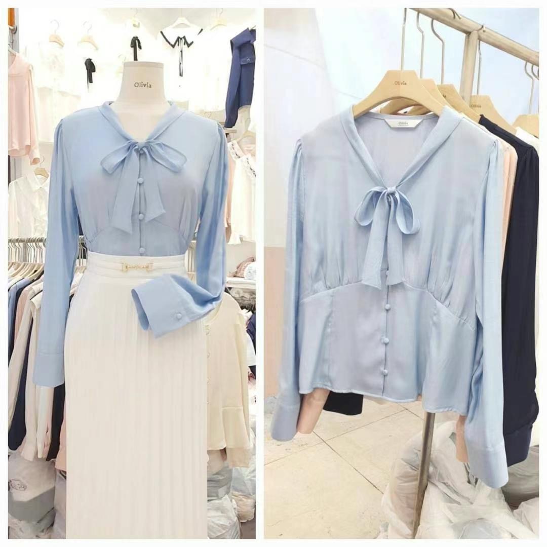 OLIVIA東大門代購女裝新品推薦熱賣時尚職業24秋冬襯衫蕾絲衫OLIVIA襯衫/蕾絲衫