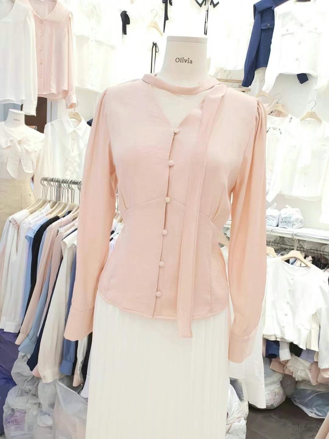 OLIVIA東大門代購女裝新品推薦熱賣時尚職業24秋冬襯衫蕾絲衫OLIVIA襯衫/蕾絲衫圖色3