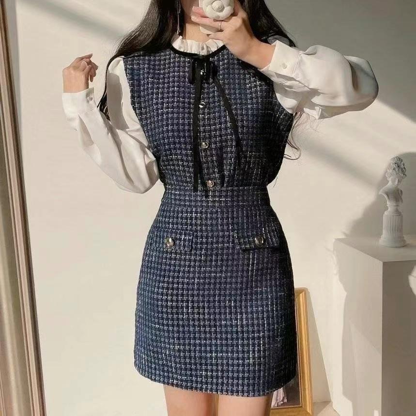 OLIVIA韓國直郵女士新品推薦人氣休閑熱賣時尚真品短裙花呢OLIVIA短裙