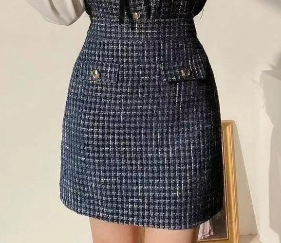 OLIVIA韓國直郵女士新品推薦人氣休閑熱賣時尚真品短裙花呢OLIVIA短裙圖色3