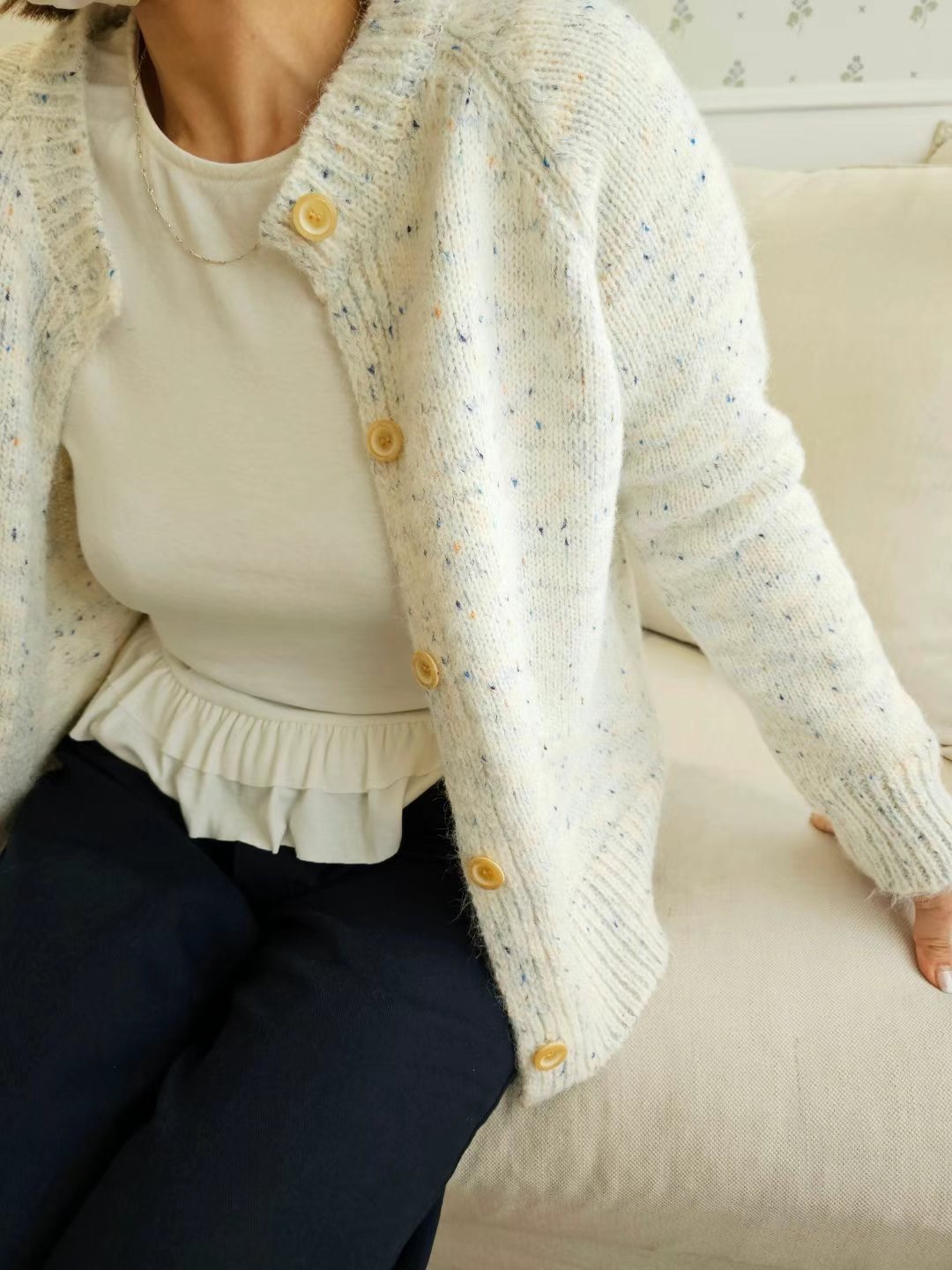 EUN-OT韓國直郵東大門代購女裝新款休閑真品職業24秋冬長袖T恤EUN-OT長袖T恤