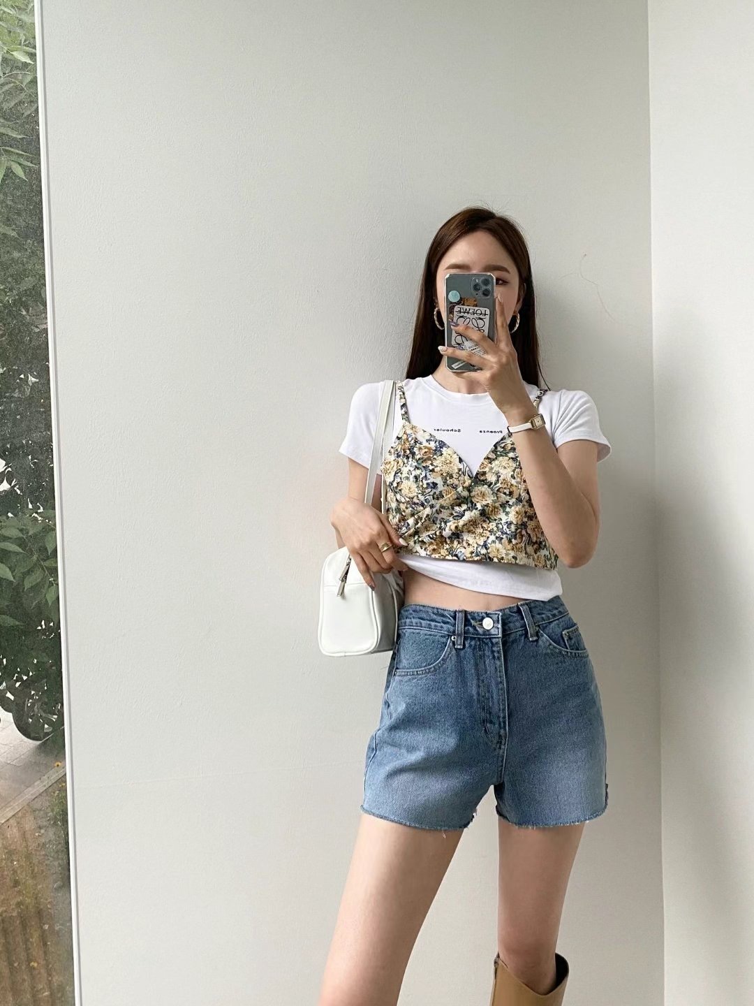 DOUBLEM韓國直郵東大門代購女裝新品人氣推薦休閑熱賣24秋冬短褲DOUBLEM短褲