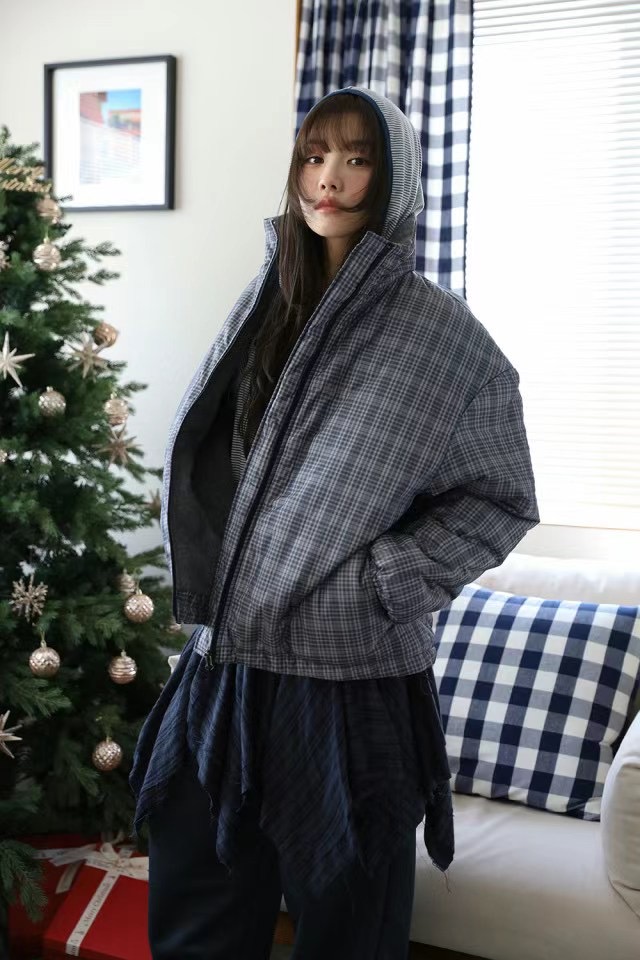 HOPPER韓國直郵東大門代購女裝新品時尚職業短款大衣羊毛填充HOPPER短款大衣