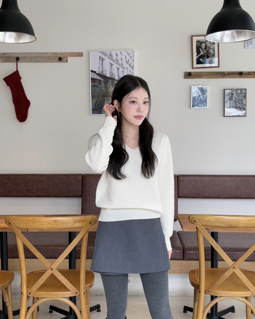 MAYBEEN韓國直郵東大門實拍女裝新品24秋冬休閑職業針織衫羊毛MAYBE&CO針織衫