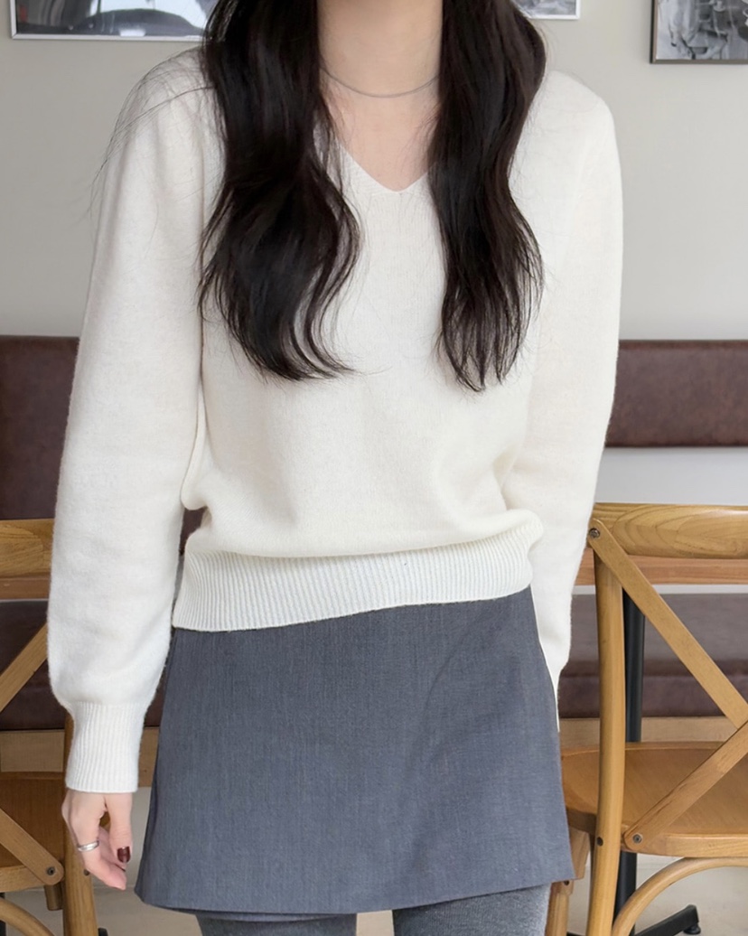 MAYBEEN韓國直郵東大門實拍女裝新品24秋冬休閑職業針織衫羊毛MAYBE&CO針織衫