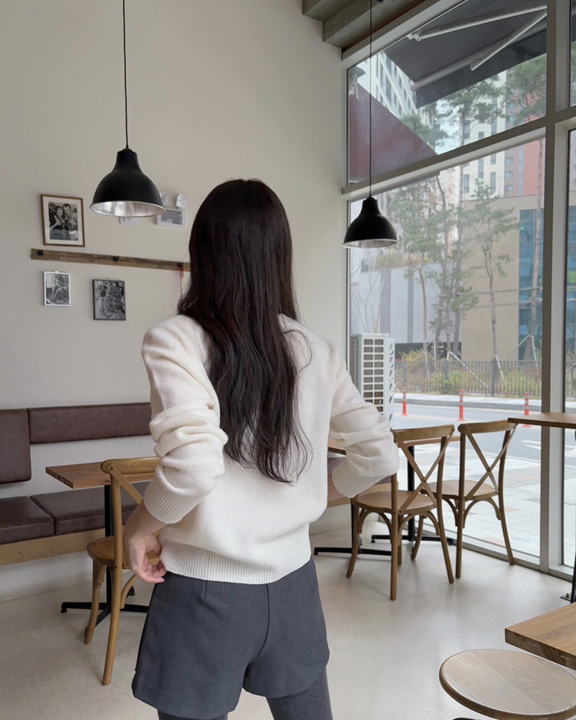 MAYBEEN韓國直郵東大門實拍女裝新品24秋冬休閑職業針織衫羊毛MAYBE&CO針織衫