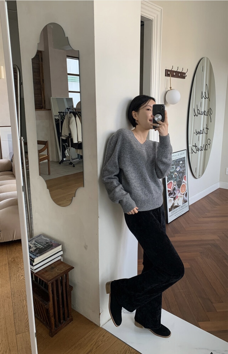 MAYBEEN韓國直郵東大門實拍女裝新品24秋冬休閑職業針織衫羊毛MAYBE&CO針織衫