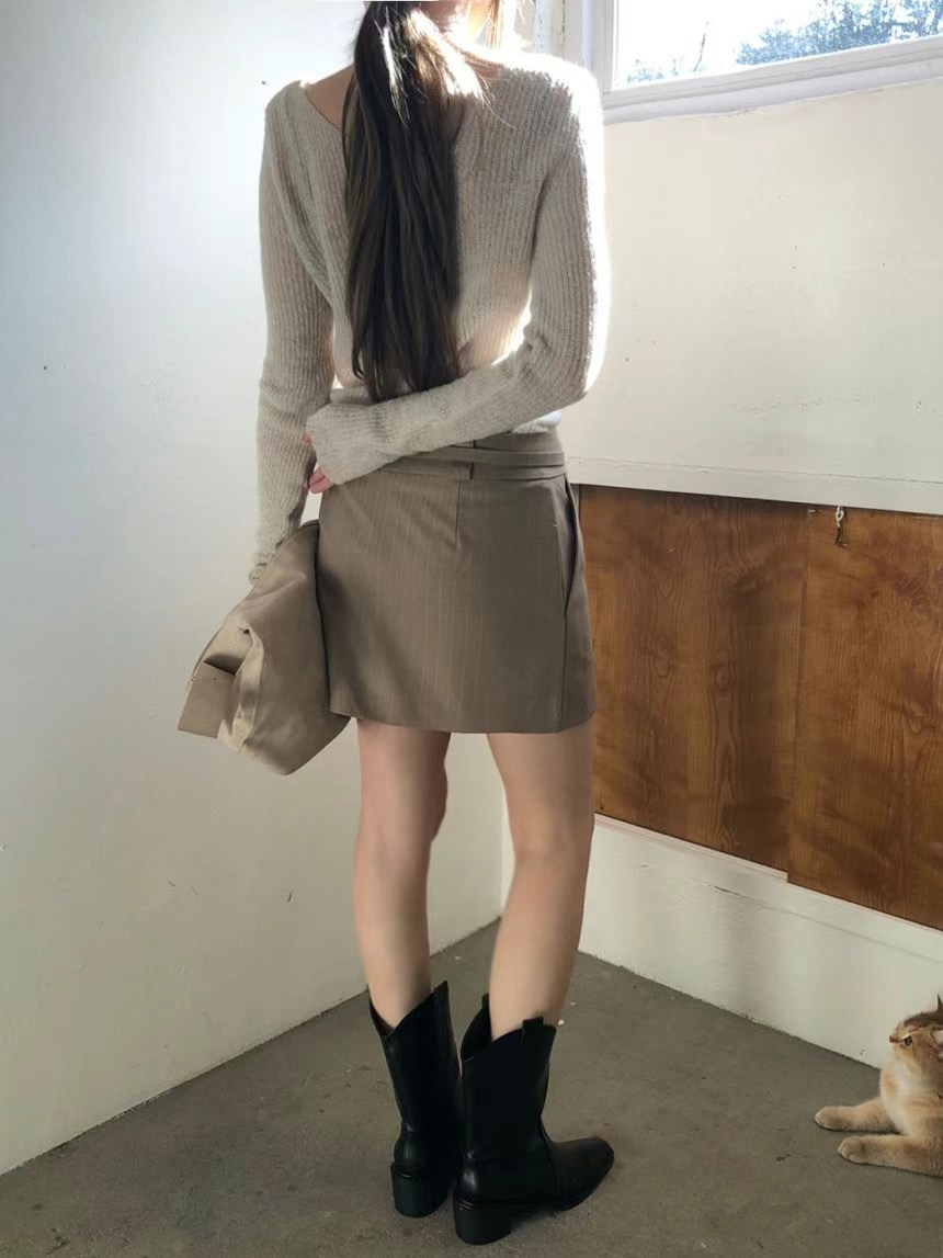 HOPPER韓國直郵東大門代購女裝新款時尚熱賣24秋冬職業裙褲HOPPER/LAY OVER裙褲