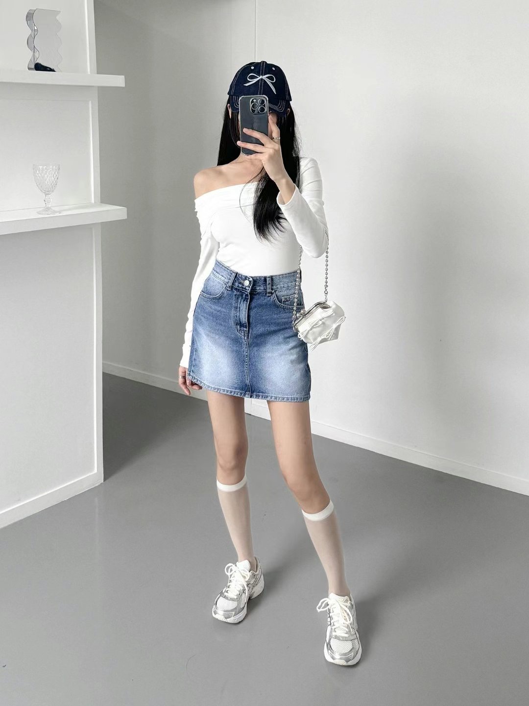 DOUBLEM韓國直郵東大門代購女裝新品時尚休閑真品推薦職業短裙DOUBLEM短裙