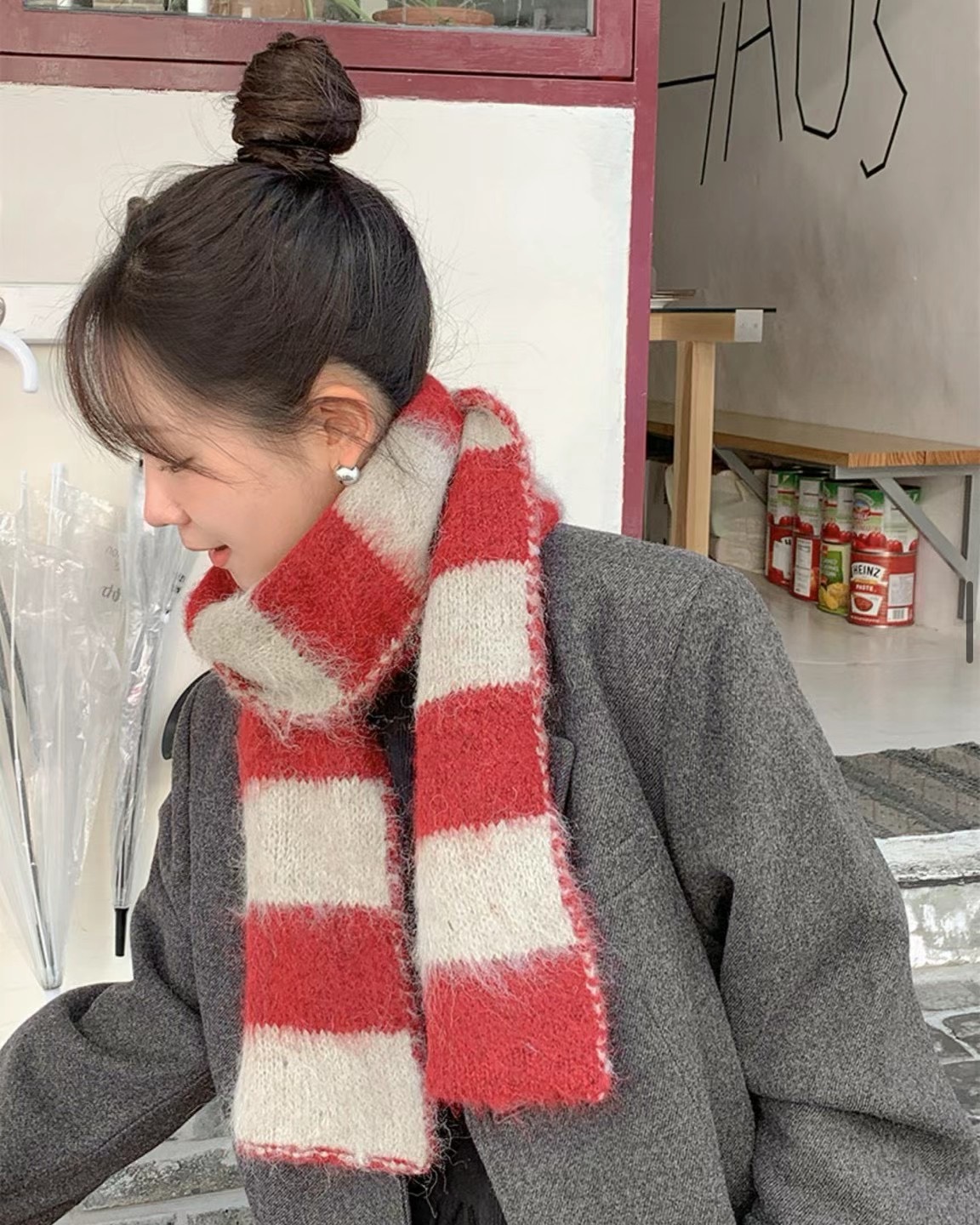 HOPPER直郵韓國代購女裝新款真品人氣職業休閑時尚圍巾披肩HOPPER/LAY OVER圍巾/披肩