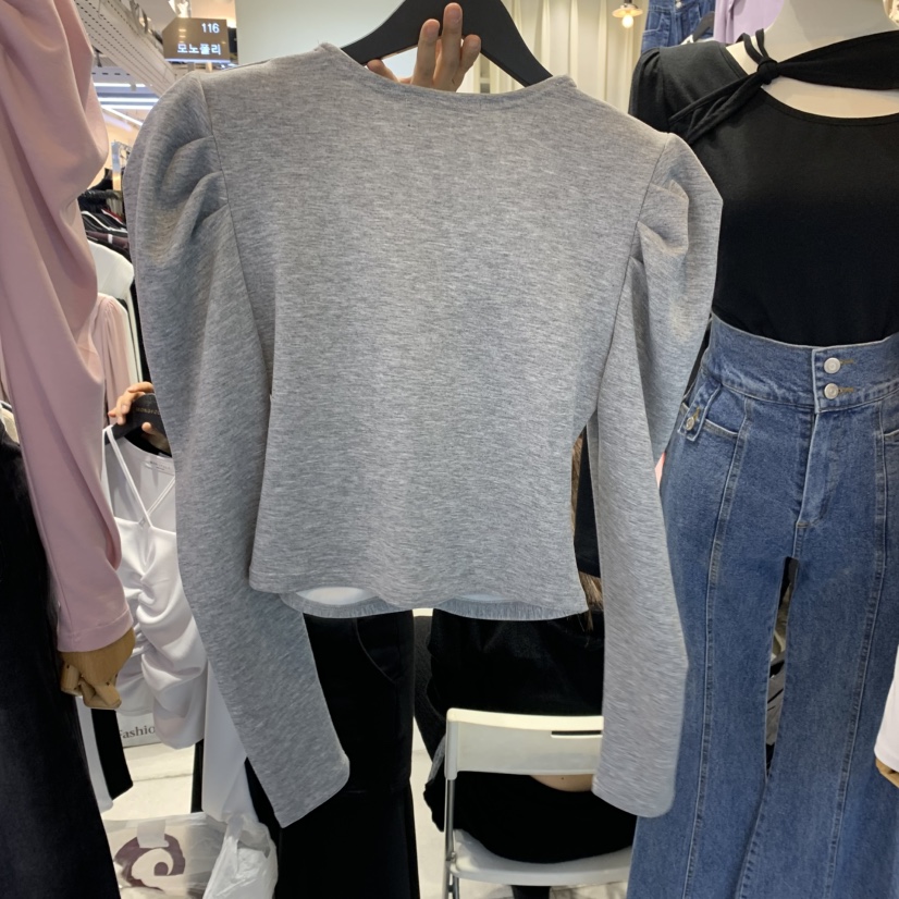 MONO_POLY韓國直郵女裝新品時尚人氣休閑真品24秋冬長袖T恤KC MARKET長袖T恤