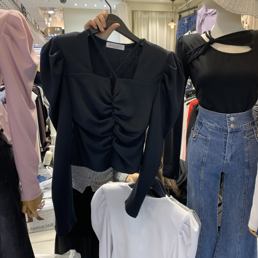 MONO_POLY韓國直郵女裝新品時尚人氣休閑真品24秋冬長袖T恤KC MARKET長袖T恤圖色3