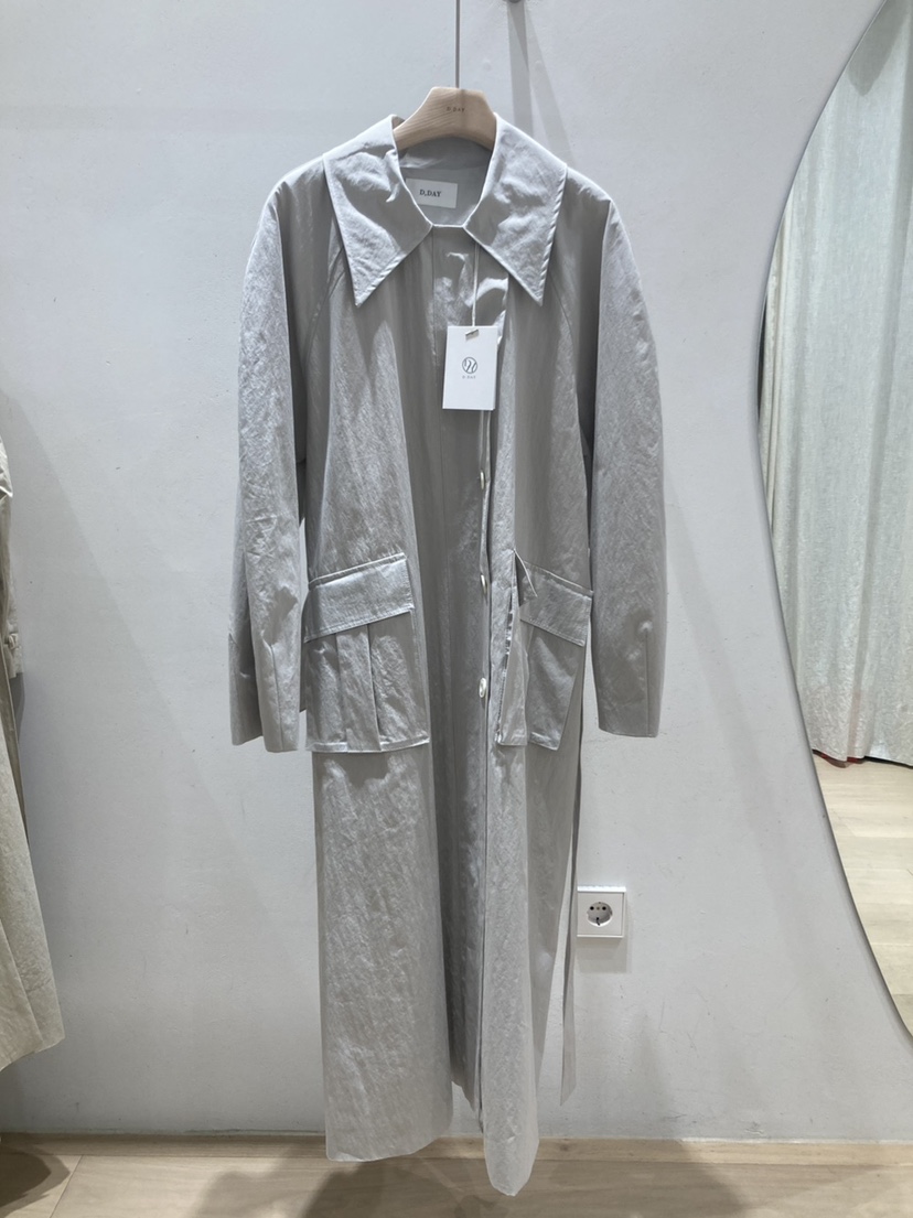 DDAY韓國直郵東大門代購女裝新品時尚休閑真品長款風衣春款DDAY長款風衣圖色1