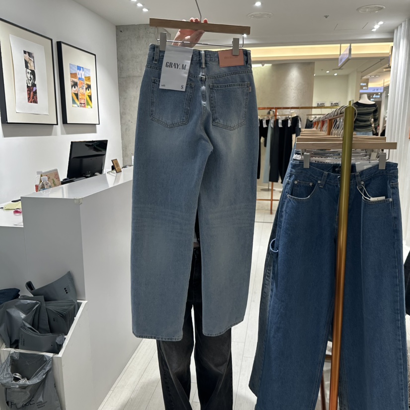 GRAYMELLOW直郵韓國代購女裝新品人氣時尚休閑真品牛仔褲春款GRAYMELLOW牛仔褲
