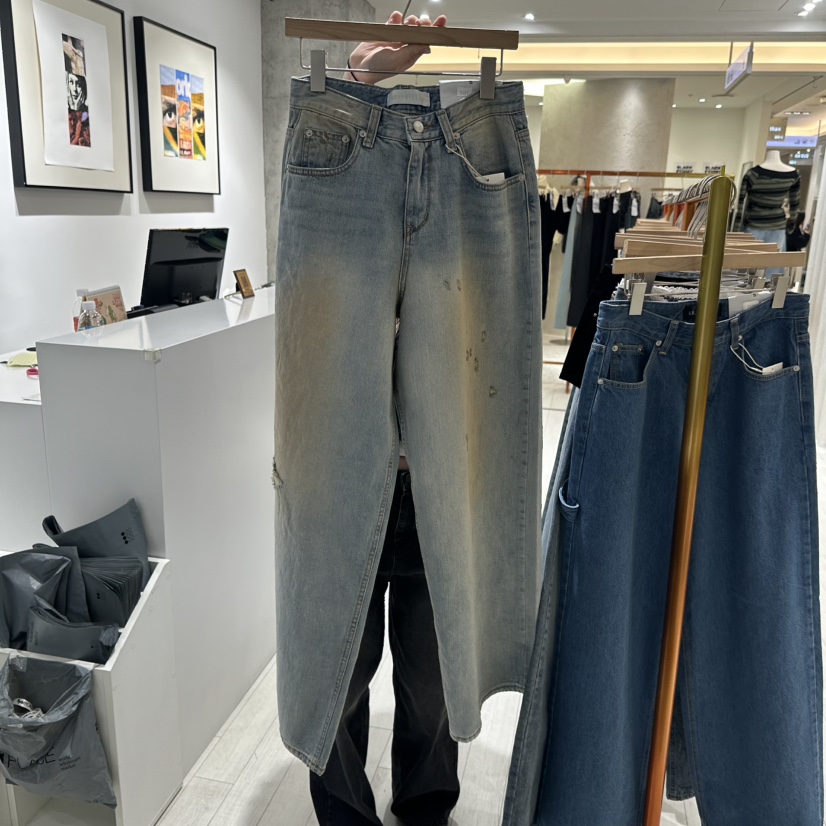GRAYMELLOW韓國直郵東大門實拍女裝新款時尚熱賣牛仔褲春款GRAYMELLOW牛仔褲