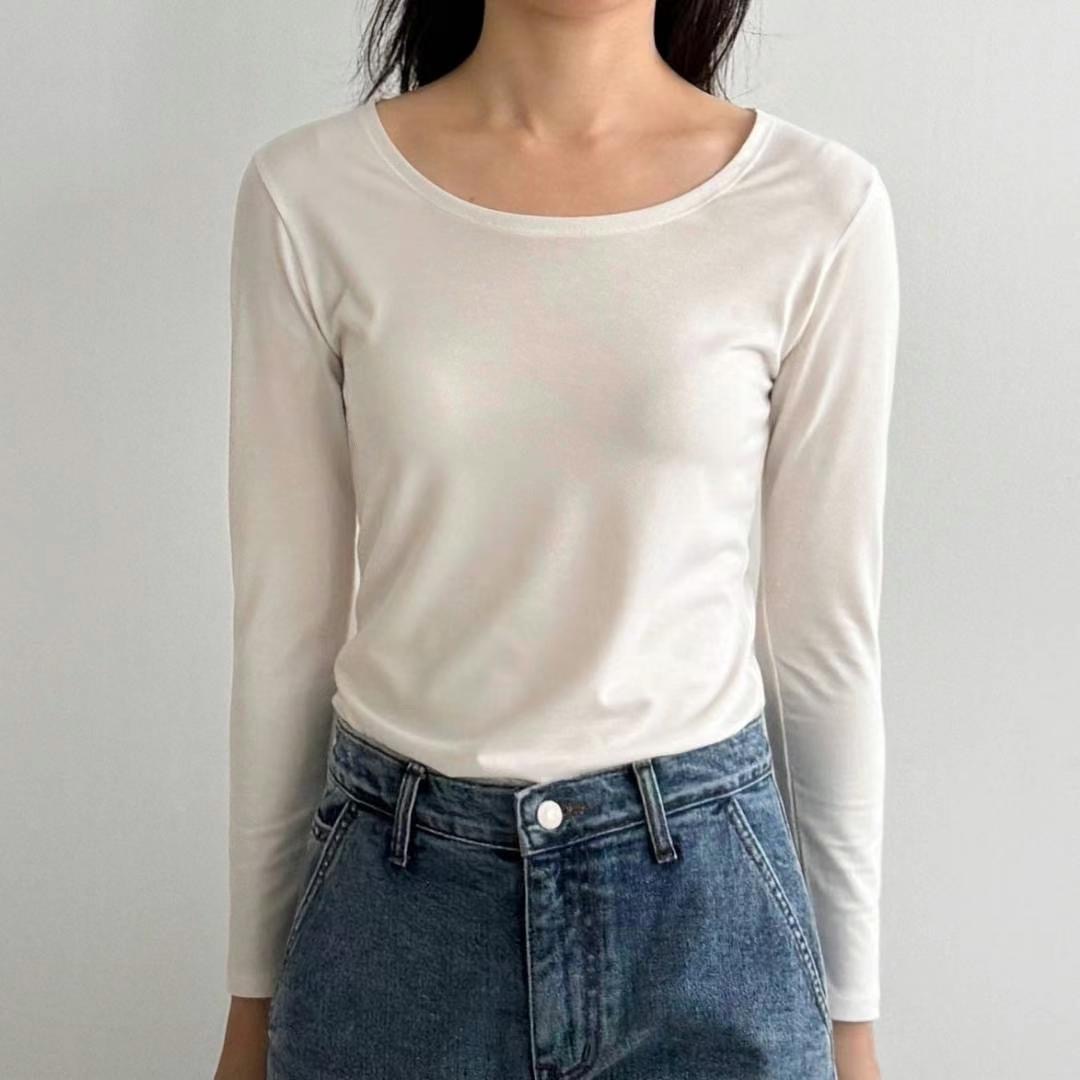 ABLE CO東大門實拍女裝新款24秋冬時尚職業推薦真品長袖T恤ABLE CO長袖T恤圖色1