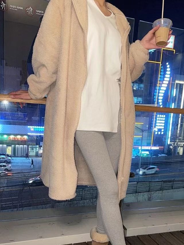 COVER FIT韓國直郵東大門實拍女裝新品職業推薦中長款大衣COVER FIT中長款大衣