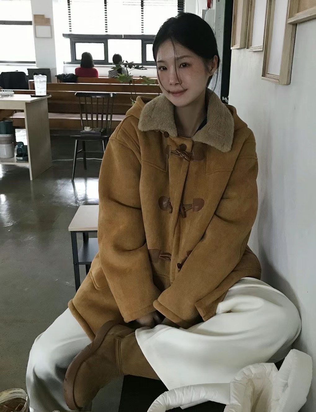 LEREVE韓國直郵東大門實拍女裝新品人氣推薦24秋冬中長款大衣LEREVE中長款大衣