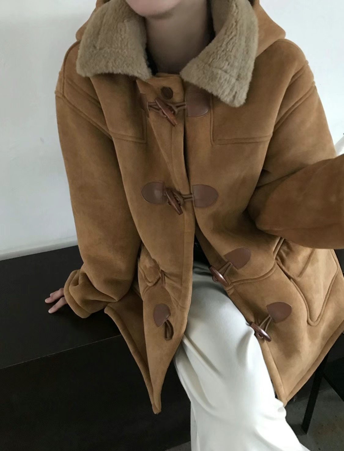LEREVE韓國直郵東大門實拍女裝新品人氣推薦24秋冬中長款大衣LEREVE中長款大衣
