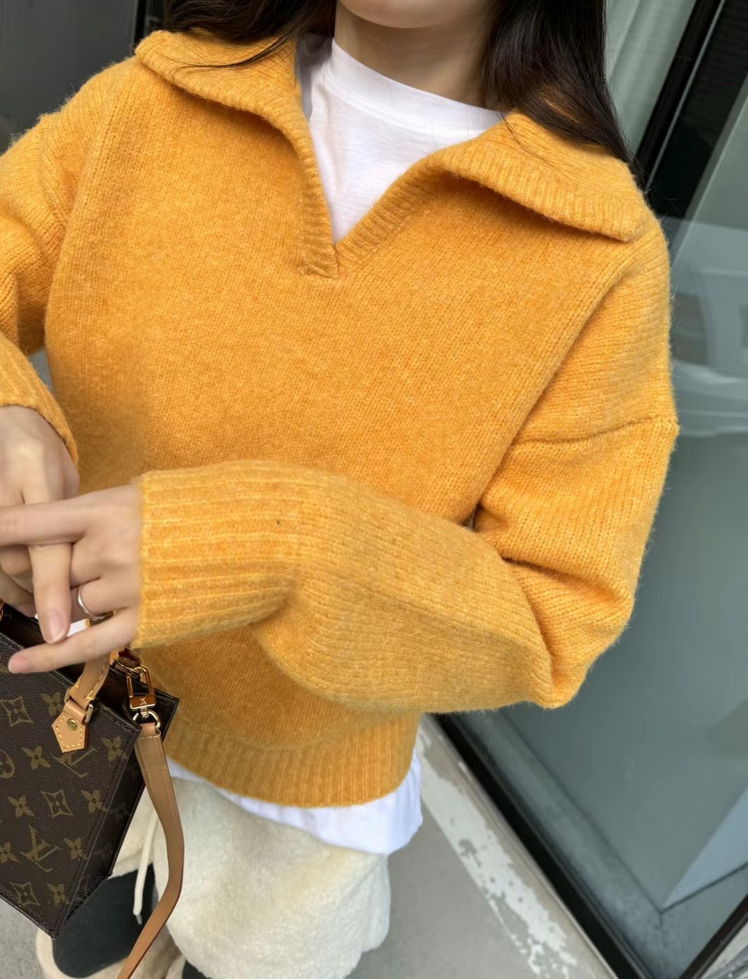 LEREVE韓國直郵女裝新款真品人氣熱賣時尚職業休閑推薦針織衫LEREVE針織衫