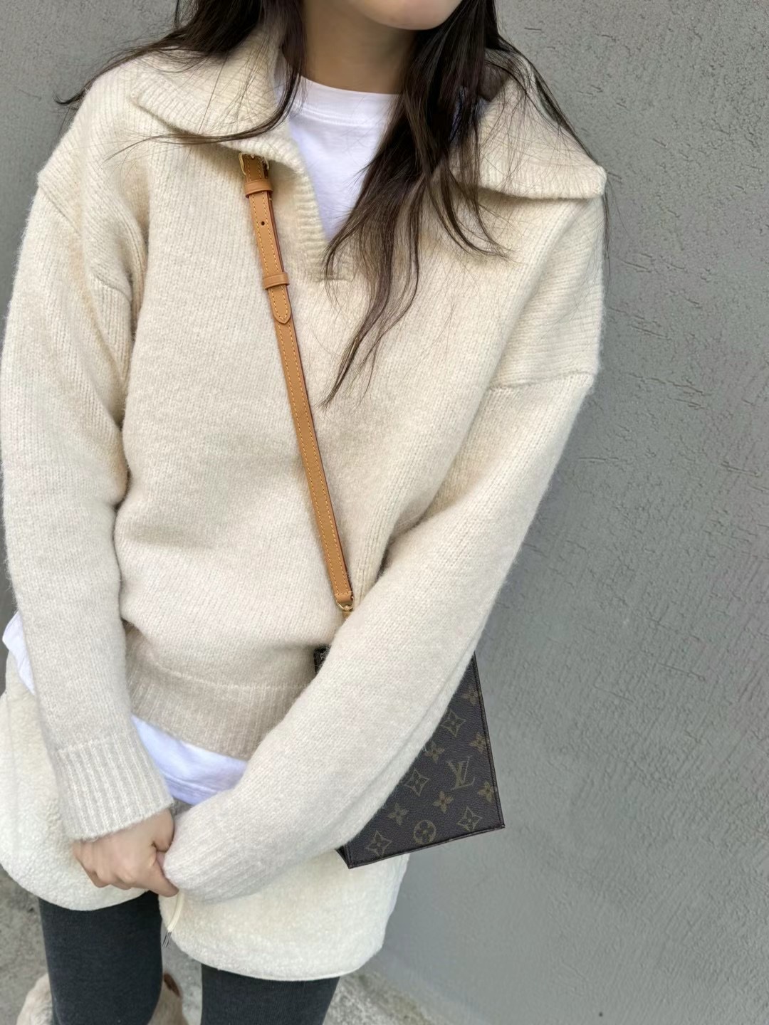 LEREVE韓國直郵女裝新款真品人氣熱賣時尚職業休閑推薦針織衫LEREVE針織衫