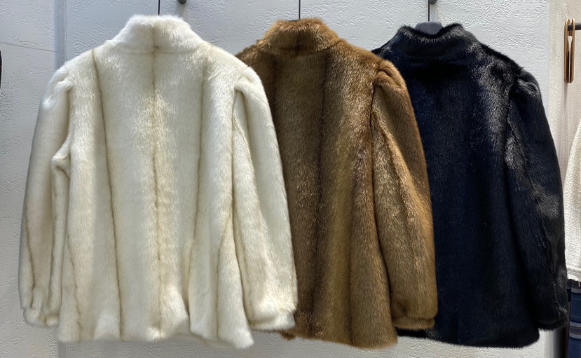 TRIPLE SEVEN東大門實拍女裝新款職業24秋冬夾克水貂毛毛皮TRIPLE SEVEN夾克