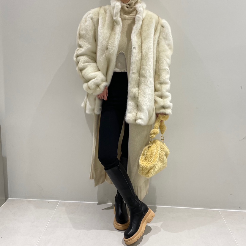 TRIPLE SEVEN東大門實拍女裝新款職業24秋冬夾克水貂毛毛皮TRIPLE SEVEN夾克