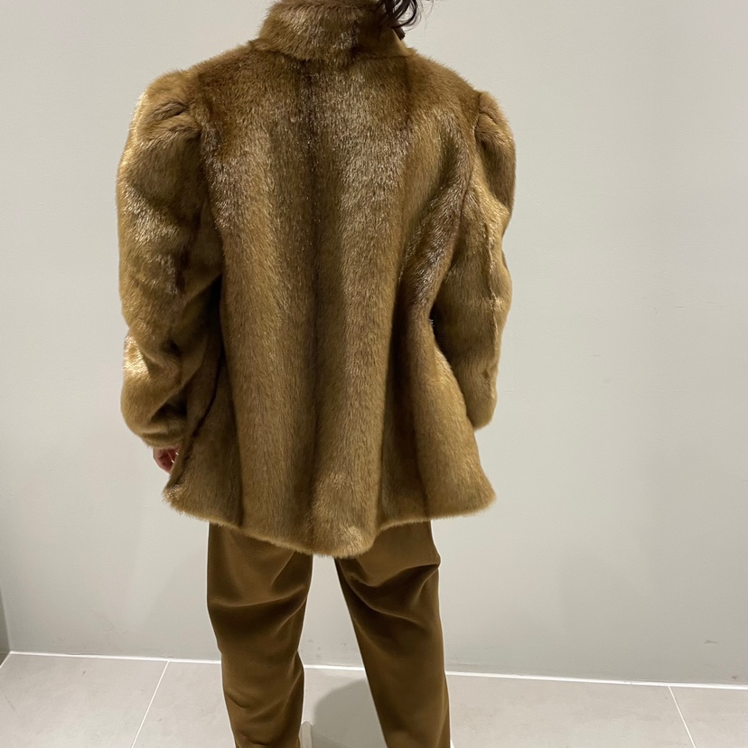 TRIPLE SEVEN東大門實拍女裝新款職業24秋冬夾克水貂毛毛皮TRIPLE SEVEN夾克