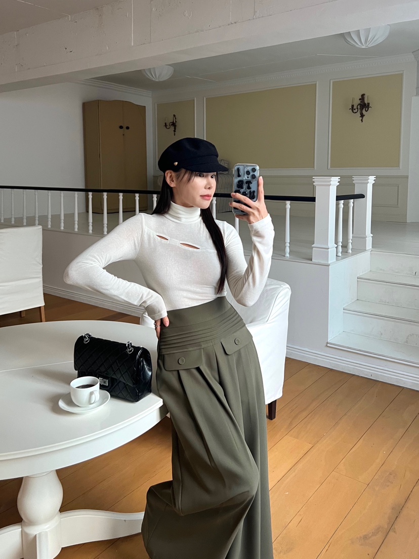 BOLD韓國直郵女裝新品休閑人氣時尚推薦24秋冬真品職業長袖T恤BOLD長袖T恤