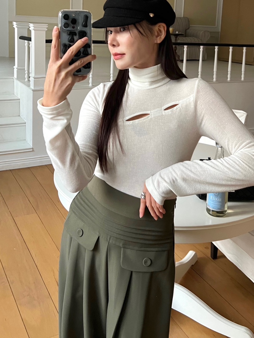 BOLD韓國直郵女裝新品休閑人氣時尚推薦24秋冬真品職業長袖T恤BOLD長袖T恤