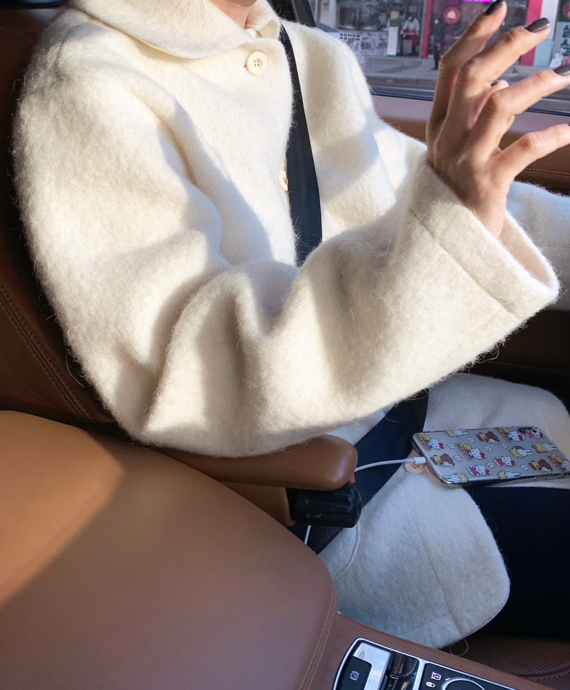 COURGETTE東大門實拍女裝新款休閑24秋冬真品推薦中長款大衣COURGETTE中長款大衣