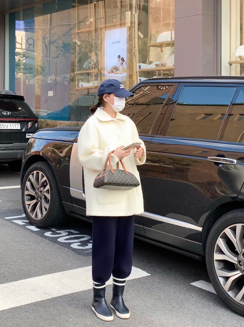 COURGETTE東大門實拍女裝新款休閑24秋冬真品推薦中長款大衣COURGETTE中長款大衣